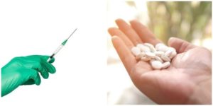 Vaccine needle vs therapeutic drugs